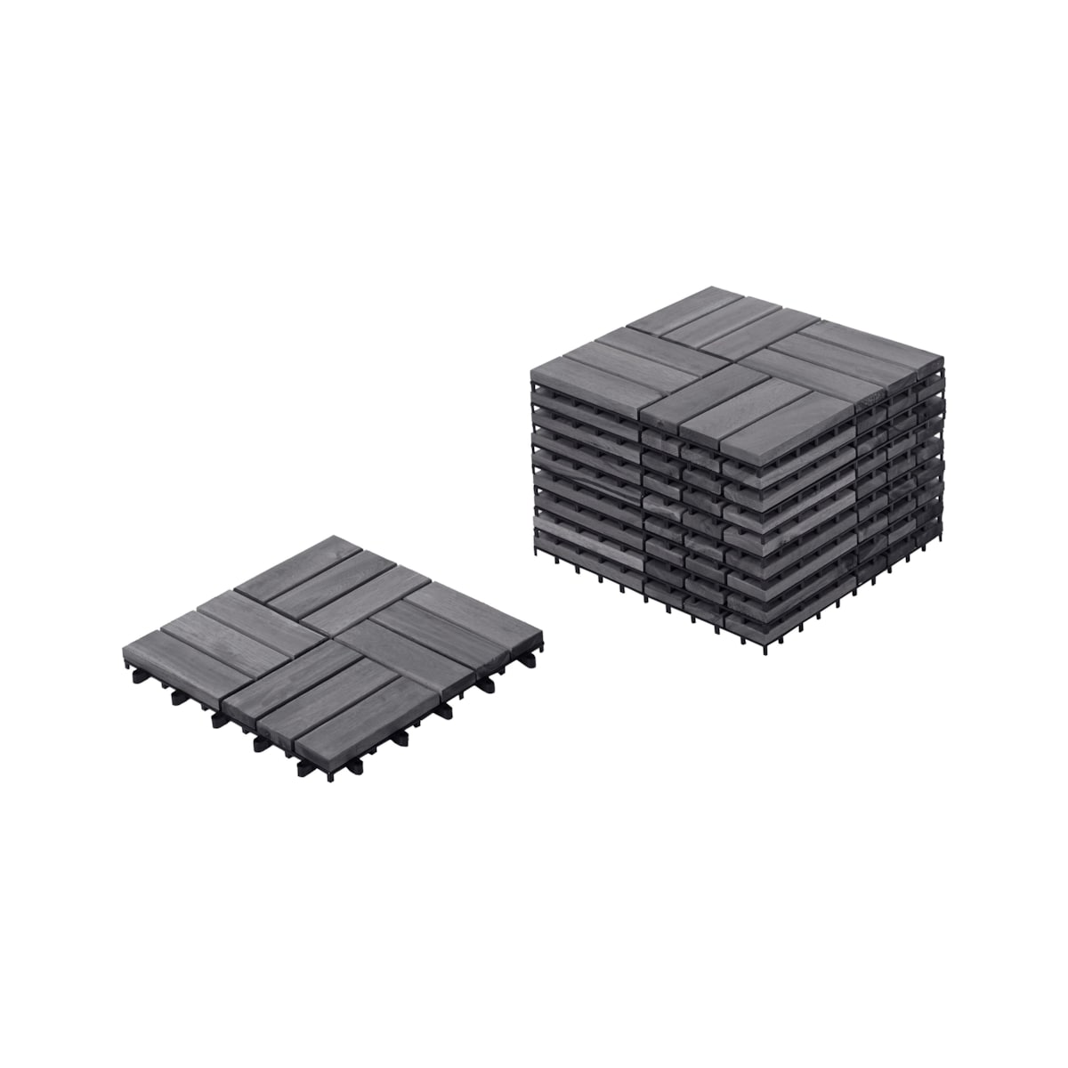 Płytki tarasowe ACERENZA Certyfikowane drewno akacjowe Szary