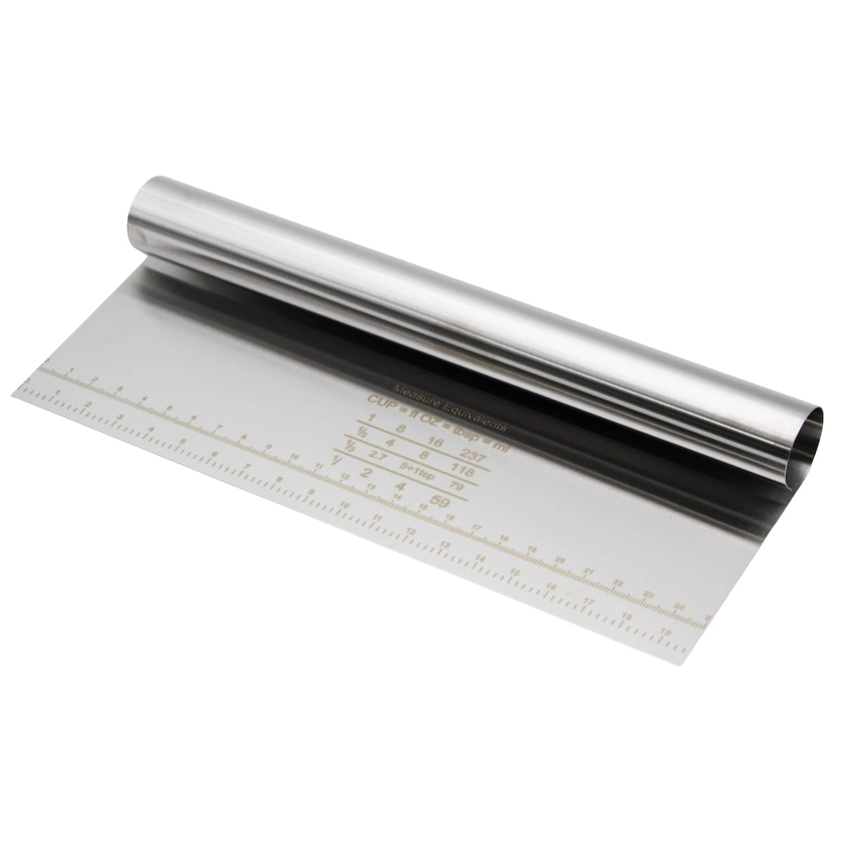 Szpatuła stalowa z miarką 24 x 10cm cukiernicza do krojenia ciasta metalowa BRUNBESTE