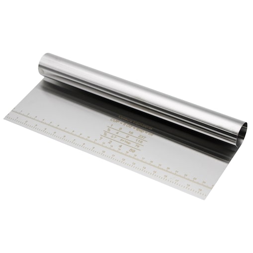 Szpatuła stalowa z miarką 24 x 10cm cukiernicza do krojenia ciasta metalowa BRUNBESTE