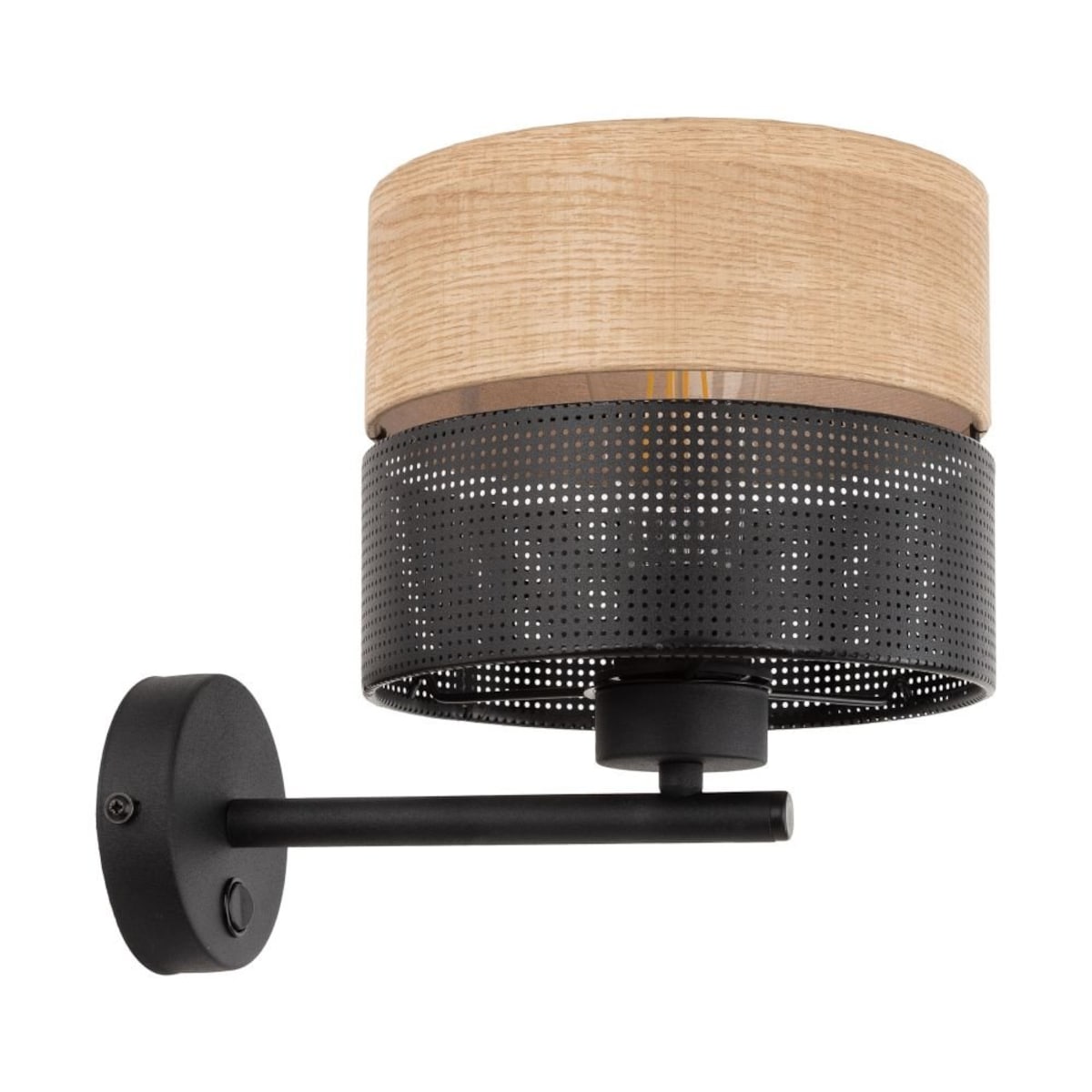 Kinkiet NICOL Czarny/Beżowy Na Żarówkę E27 TK Lighting