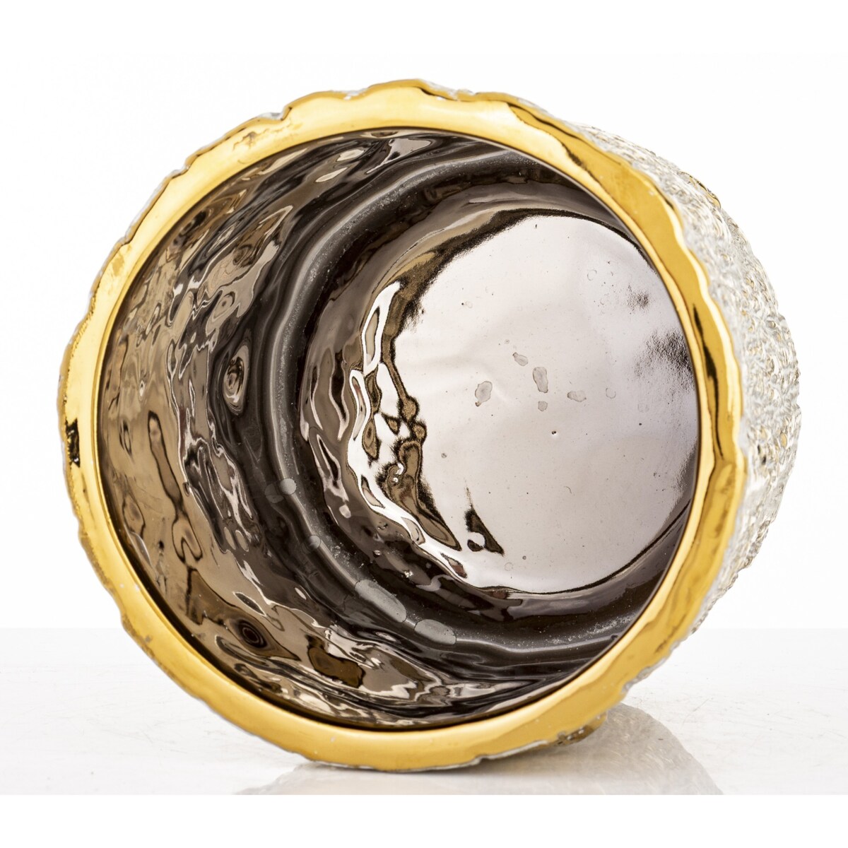 Osłonka ceramiczna 15x15,5x15,5 cm TOVER złota