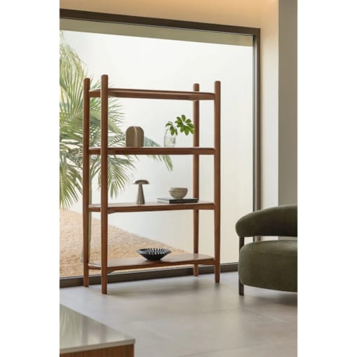 Regał z 4 półkami z drewna mango, 110x170 cm, Gina