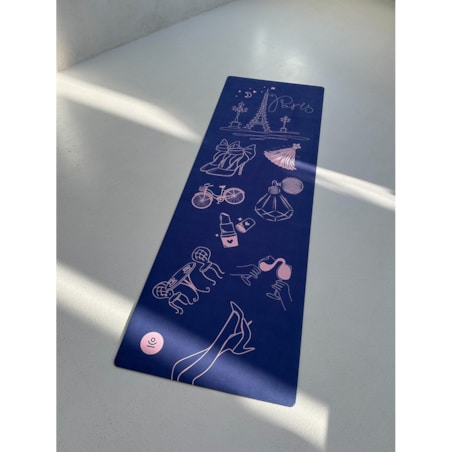Antypoślizgowa mata do ćwiczeń jogi i pilatesu A NIGHT IN PARIS