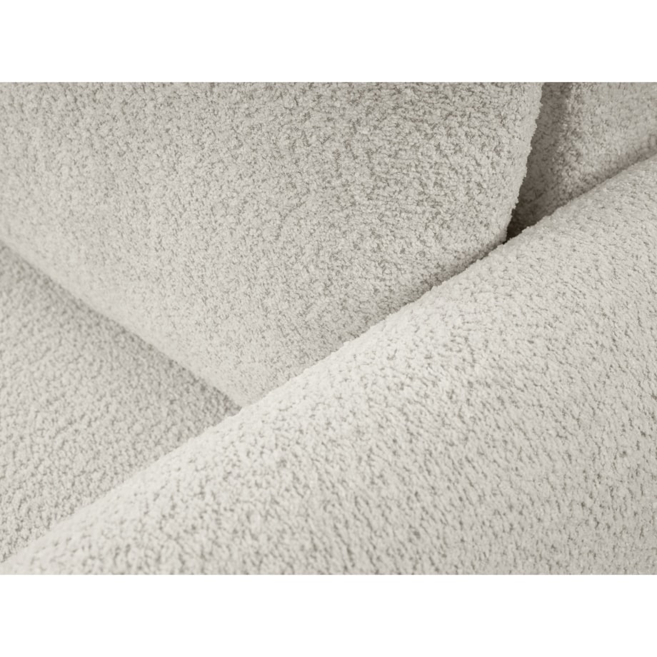 Narożnik DELI z funkcją spania na nóżkach, lewostronny, kremowy