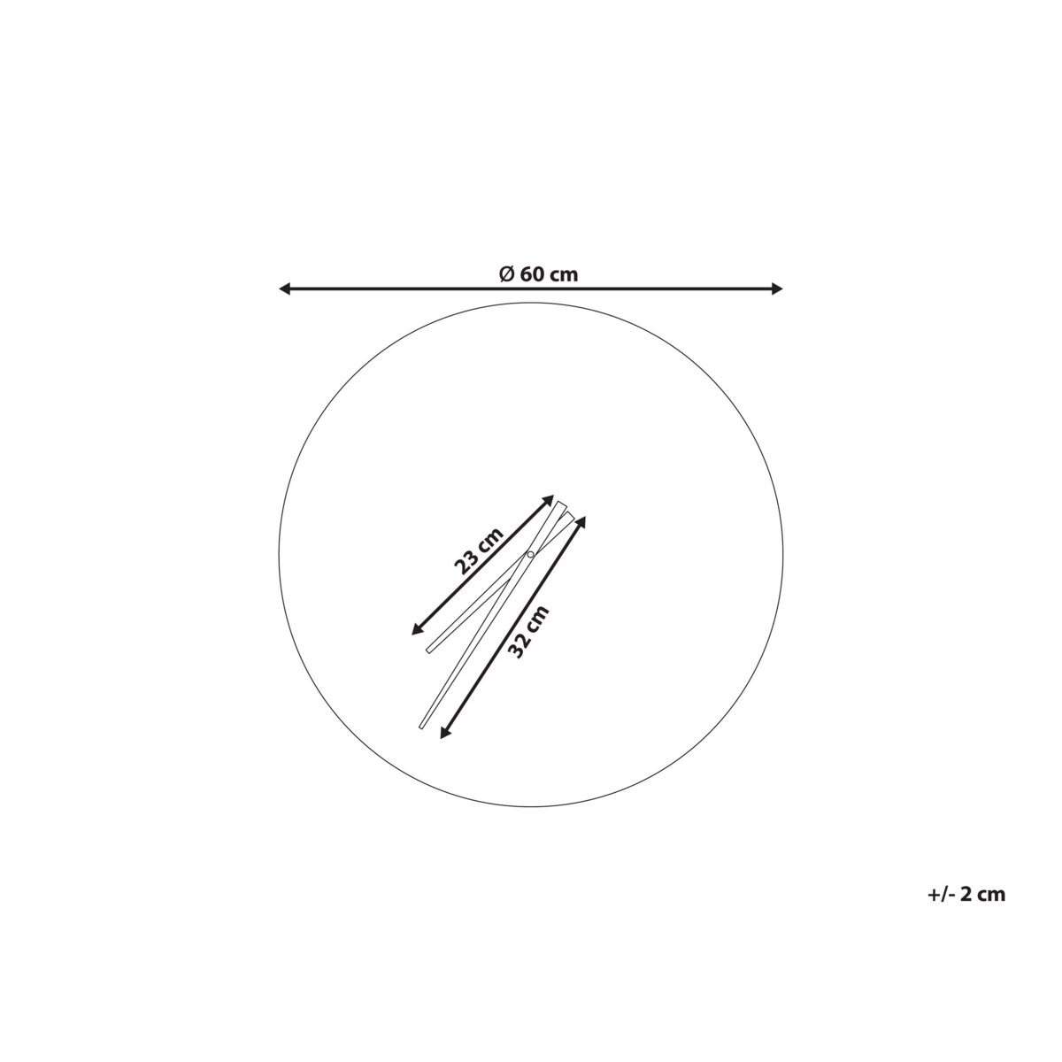 Zegar ścienny ø 60 cm jasne drewno CABIC