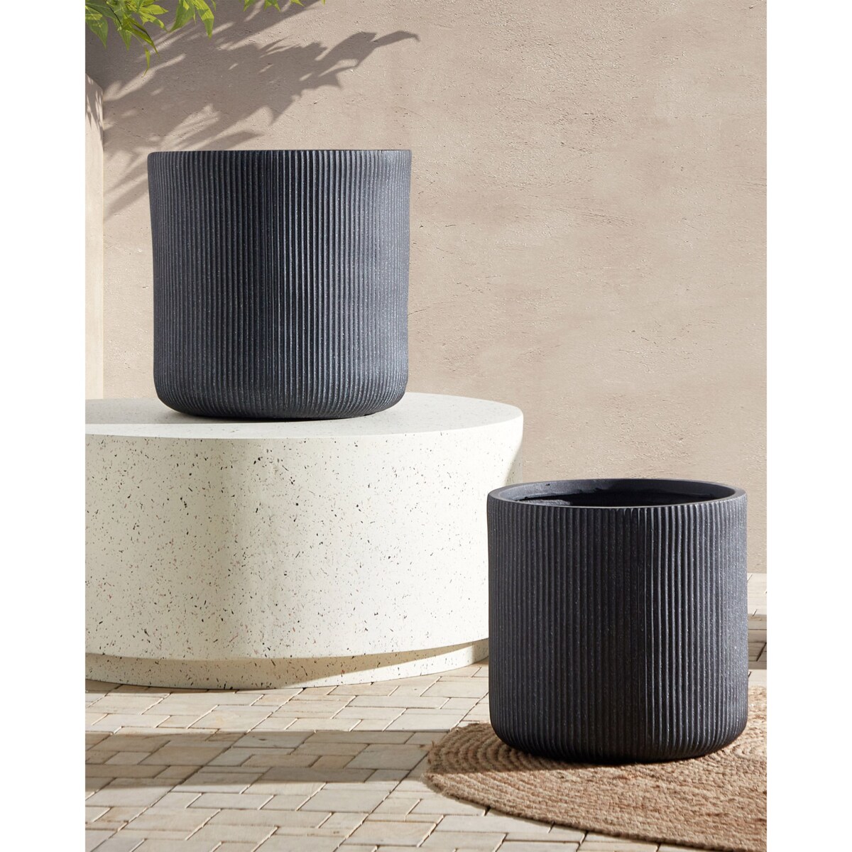 Doniczka OREOI Ceramika 37 cm Grafitowy