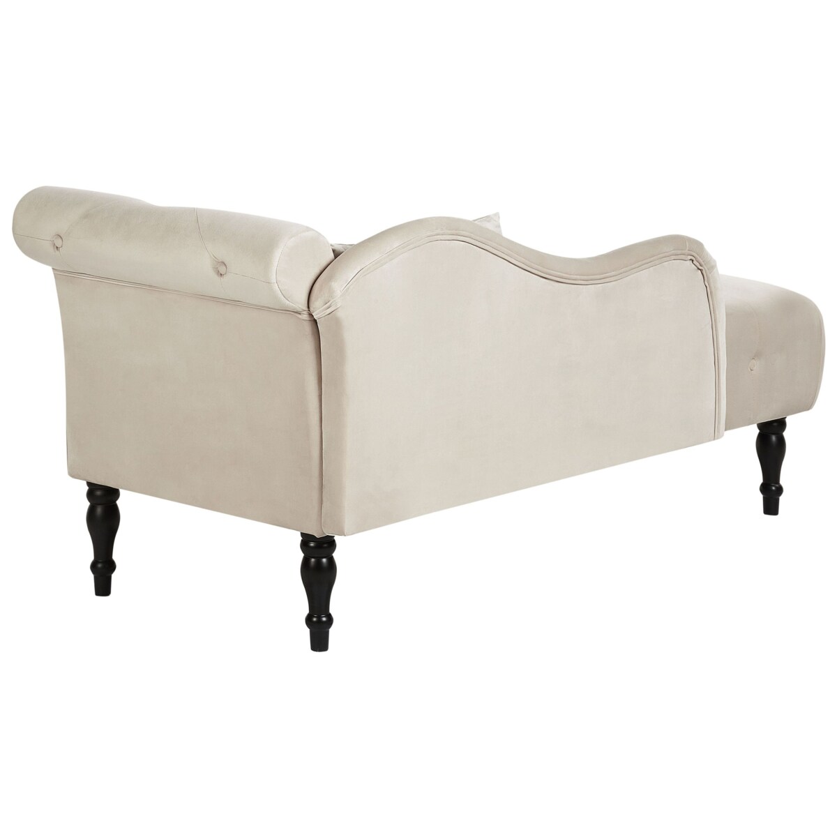 Szezlong prawostronny IVRY Welur Jasnobeżowy