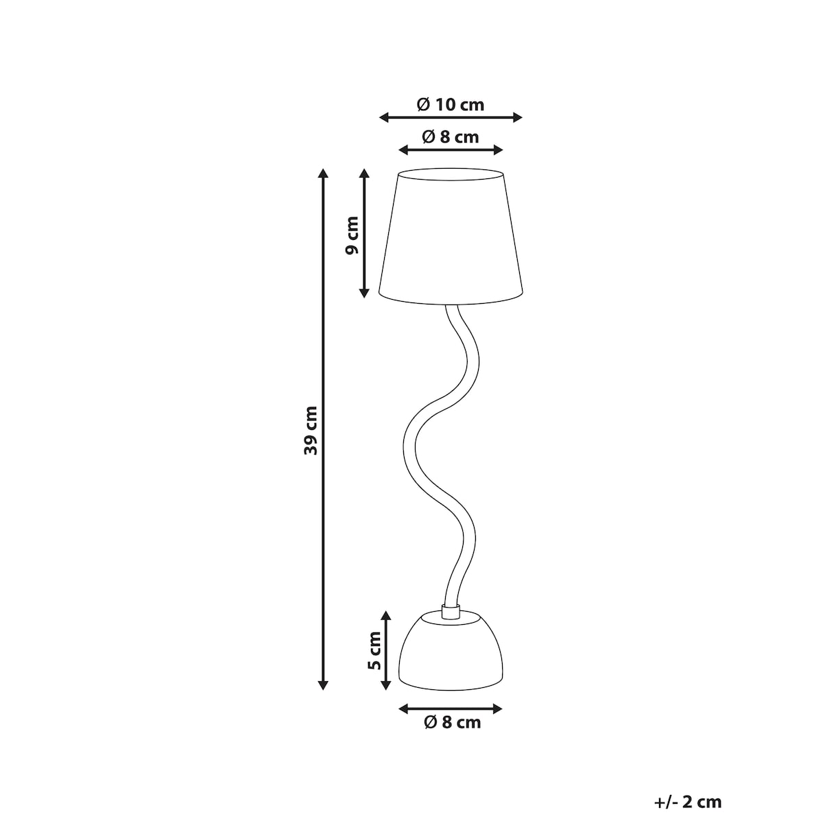 Bezprzewodowa lampa stołowa LED VOUGA Ze ściemniaczem Metal Beżowy