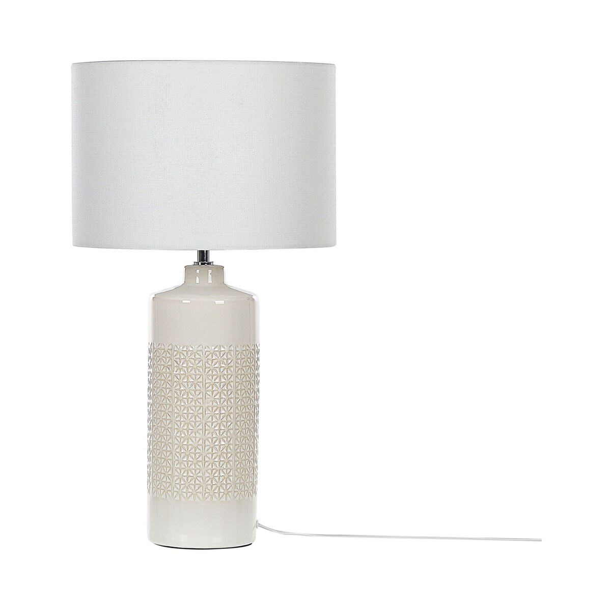 Lampka nocna ceramiczna biała ANSEBA