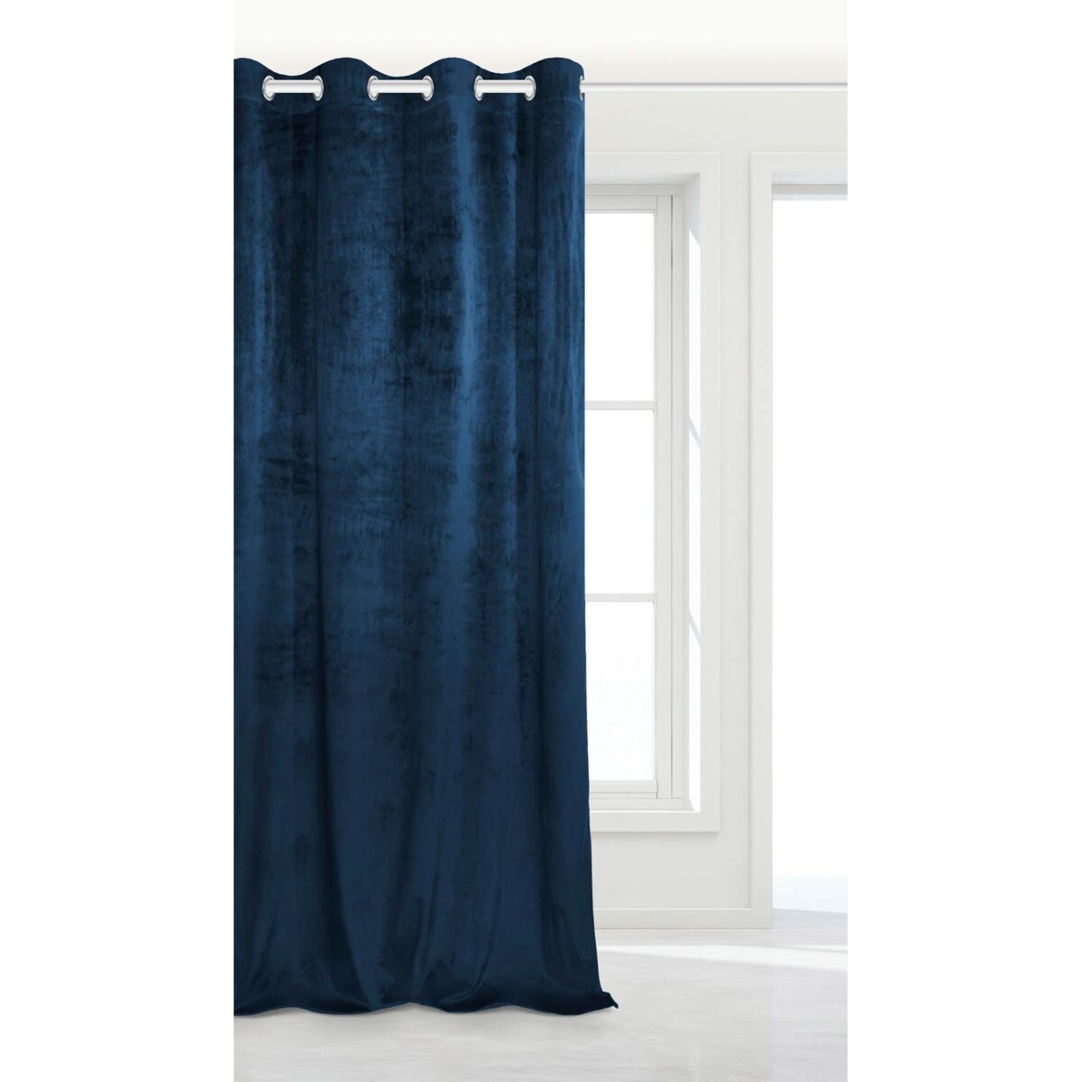 Granatowa Zasłona Welurowa 140x250 Velvet Soft