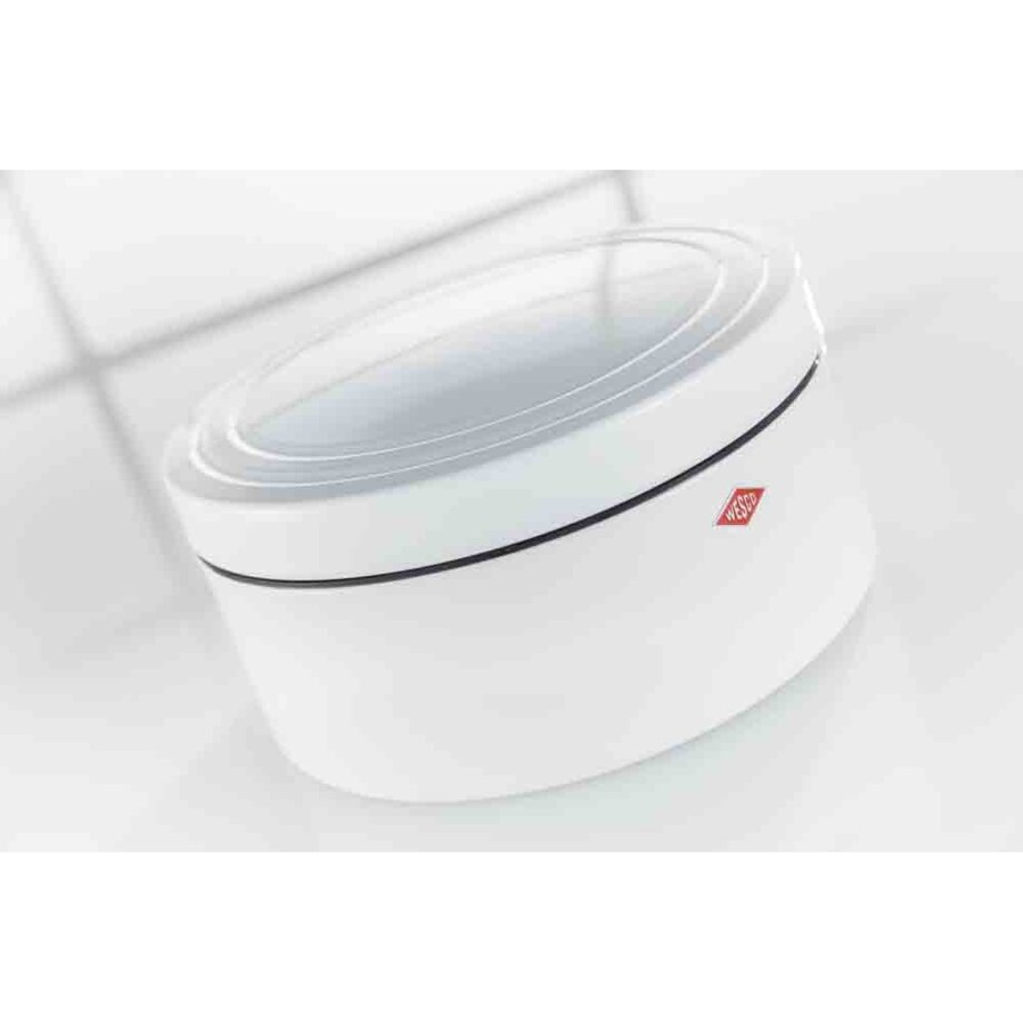 Pojemnik na pieczywo okrągły biały CL