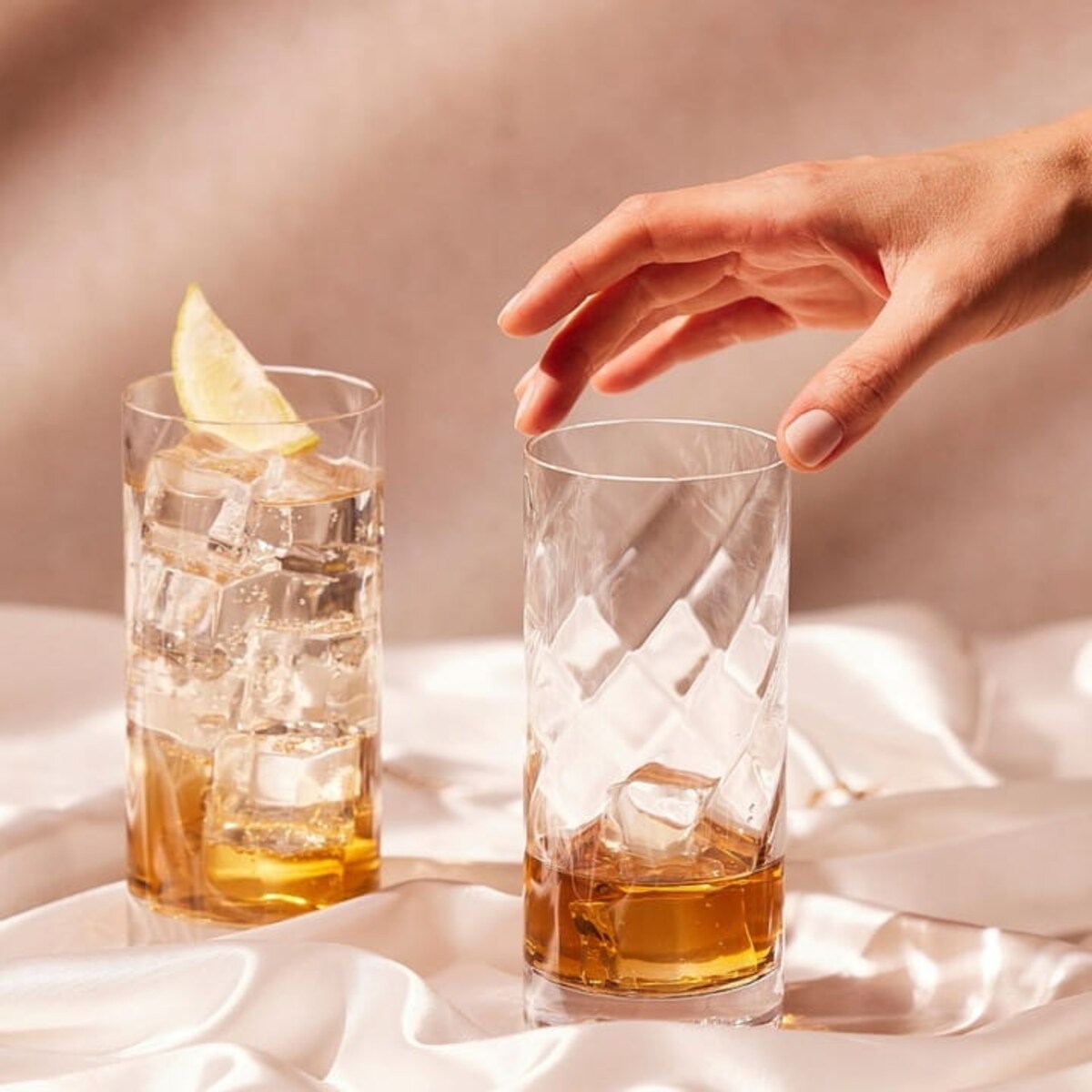 Szklanki do Drinków Wody Napojów 6 x 380 ml Romance Krosno Design z Optykiem