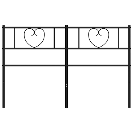 vidaXL Metalowe wezgłowie, czarne, 160 cm