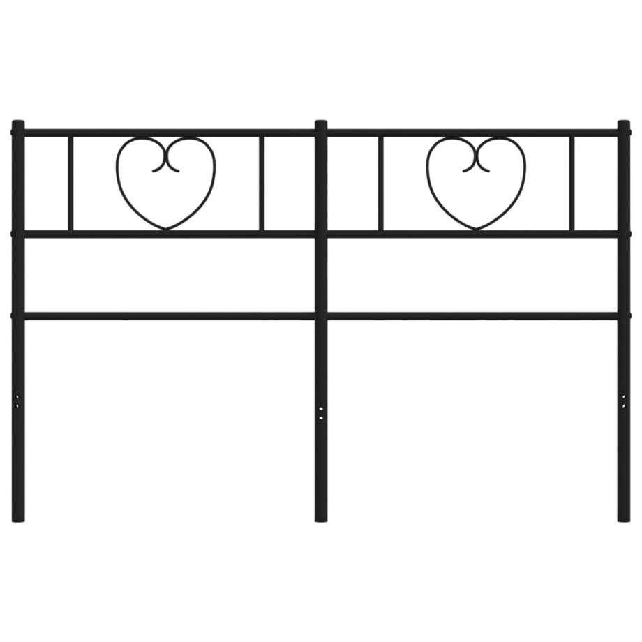 vidaXL Metalowe wezgłowie, czarne, 160 cm