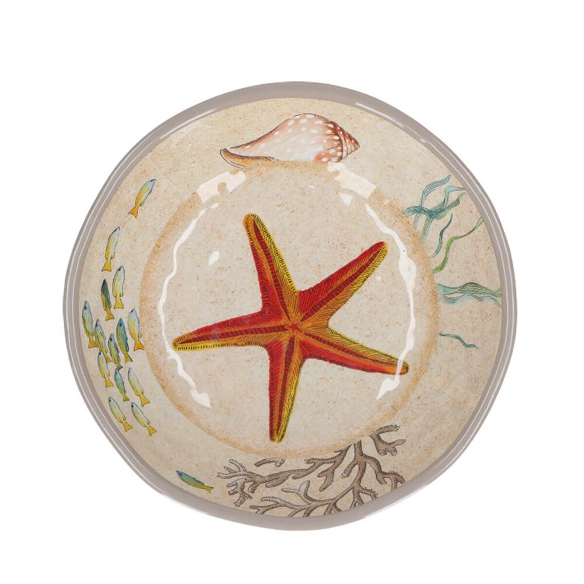 Zestaw 2 talerzy do zupy z melaminy Sea Life - 19.5 cm