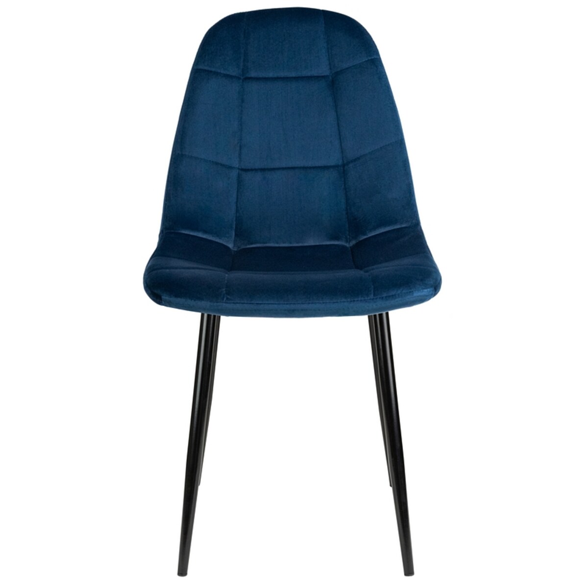 Krzesło tapicerowane granatowe welur nowoczesne pikowane