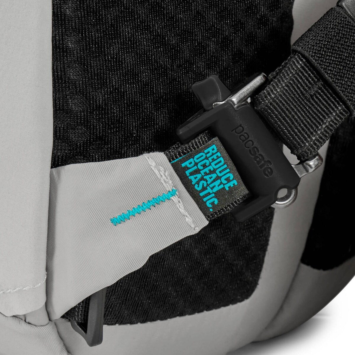 Plecak wycieczkowy antykradzieżowy 25l Pacsafe ECO - szary, z econylu