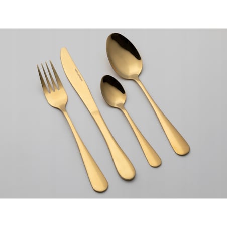 KOMPLET ZŁOTE SZTUĆCE DLA 4 osoby 16 ele widelec nóż łyżka