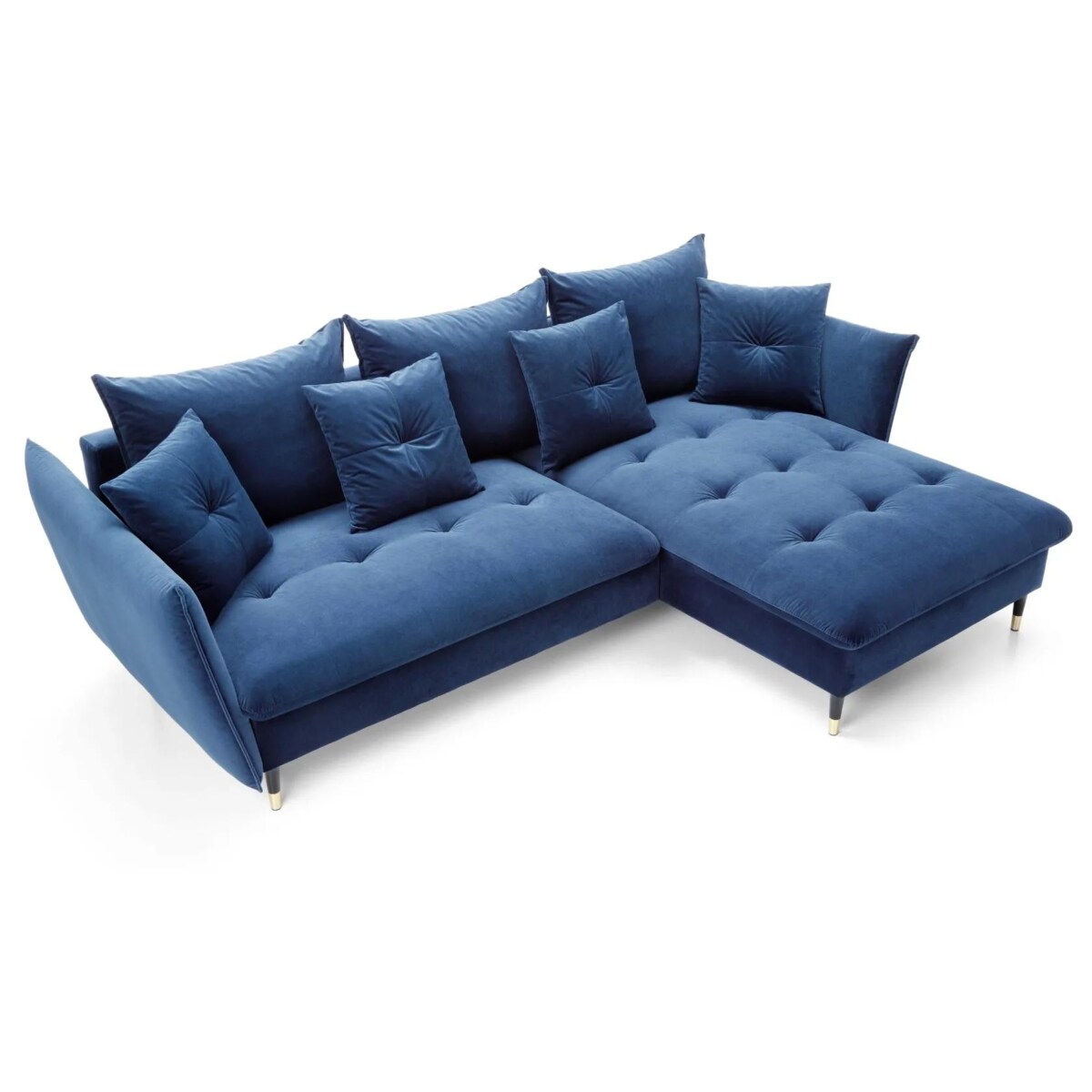 Narożnik z funkcją spania ATENA granatowy prawy/lewy