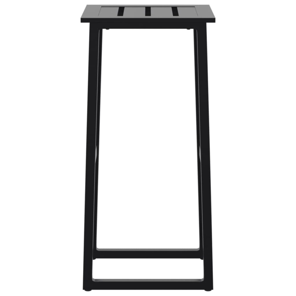 vidaXL Stołki barowe, 4 szt., czarne, 38x38x80 cm, malowana stal