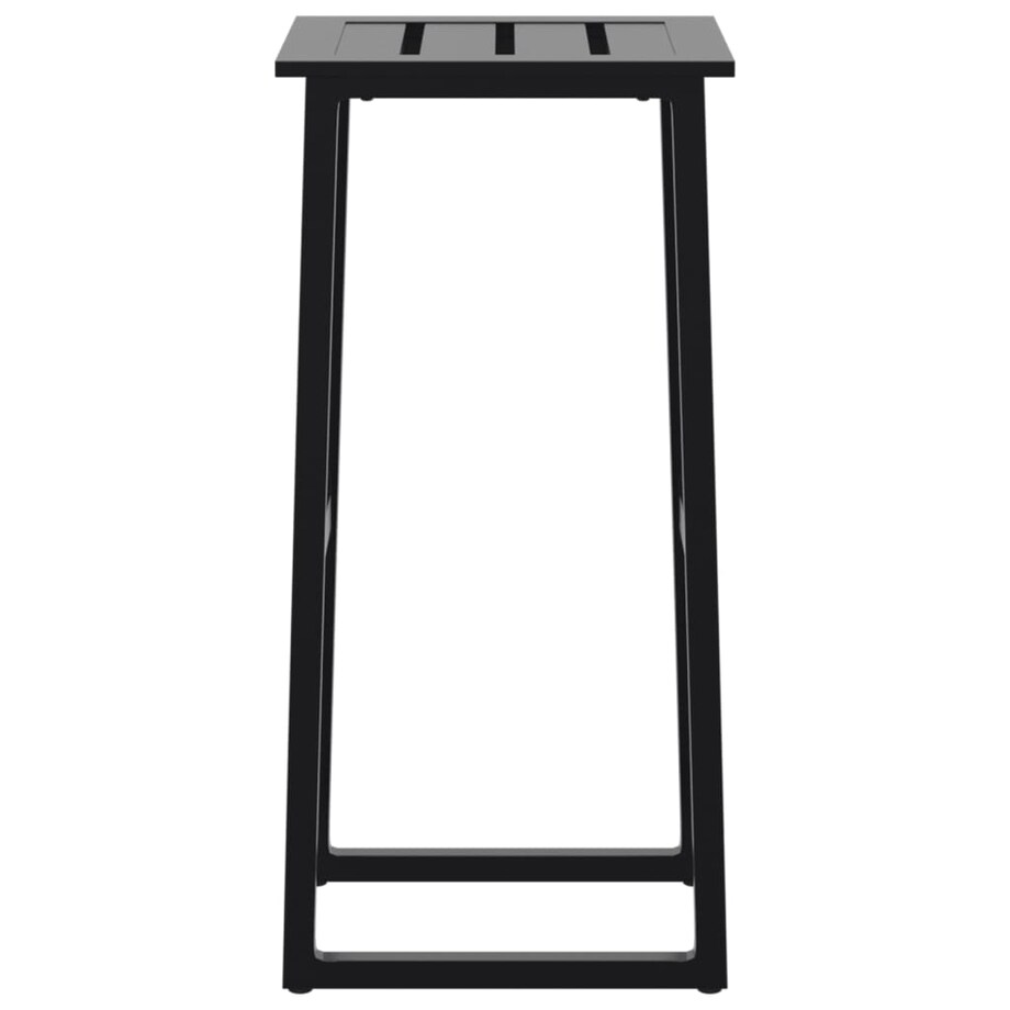 vidaXL Stołki barowe, 4 szt., czarne, 38x38x80 cm, malowana stal