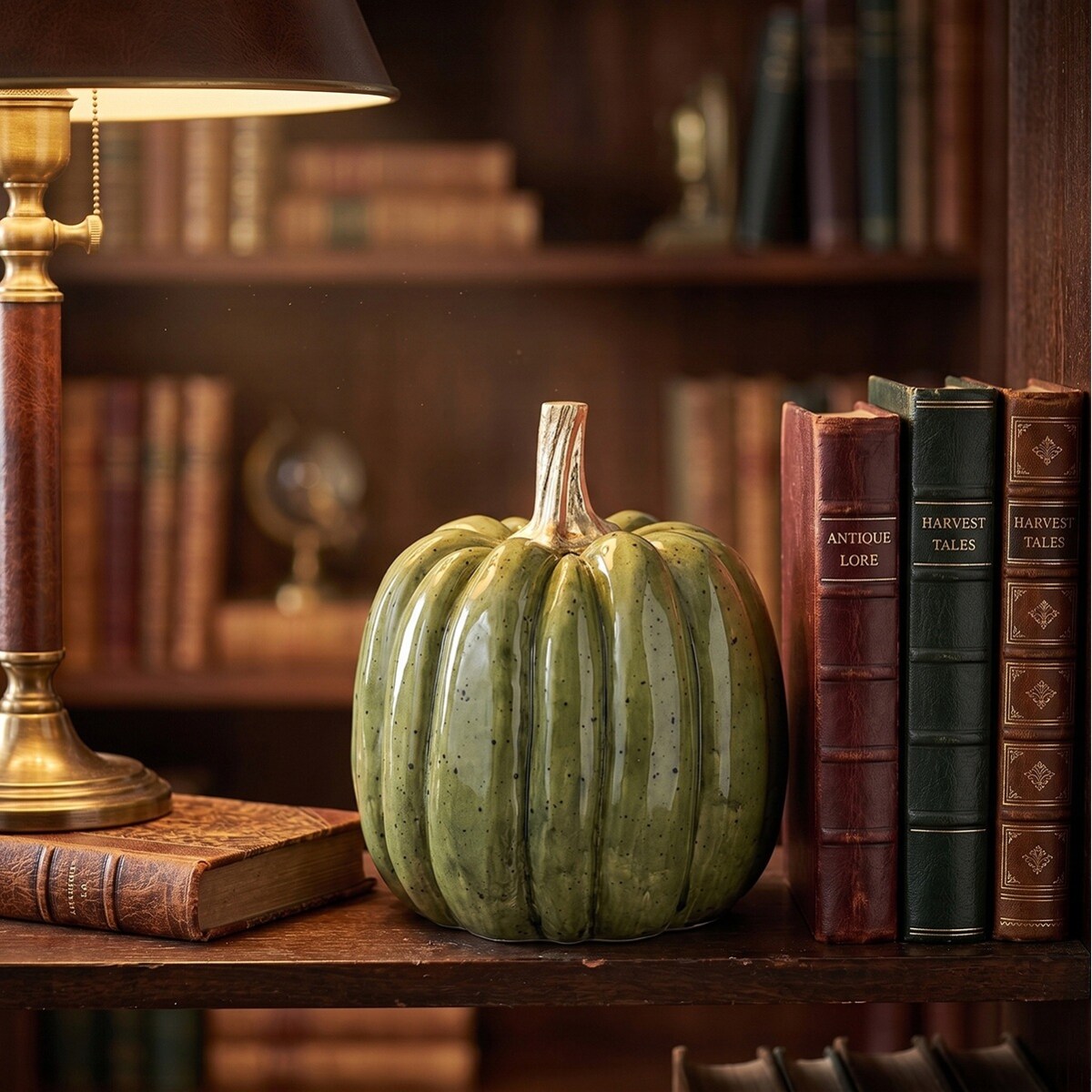 FIGURKA DYNIA ZIELONA OZDOBNA DUŻA NA HALLOWEEN JESIEŃ OGRODOWA DO OGRODU