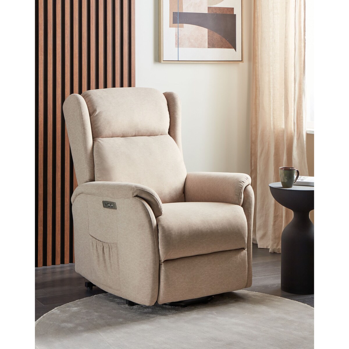 Elektryczny fotel rozkładany ELEGY Beżowoszary