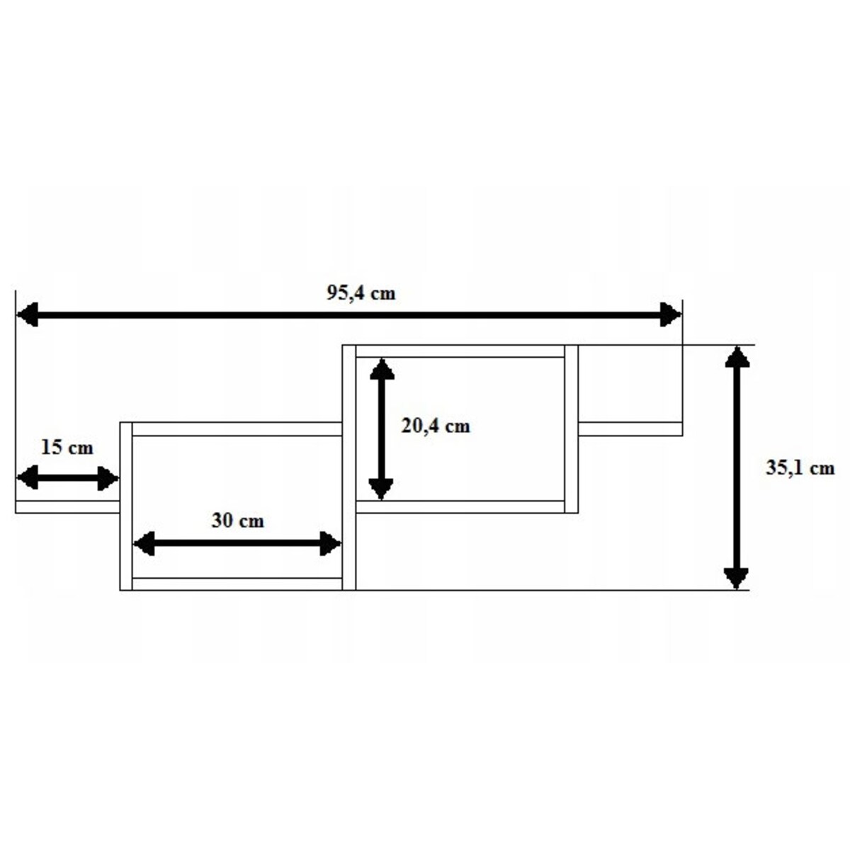 Skandynawska półka wisząca w kolorze olcha - Duna