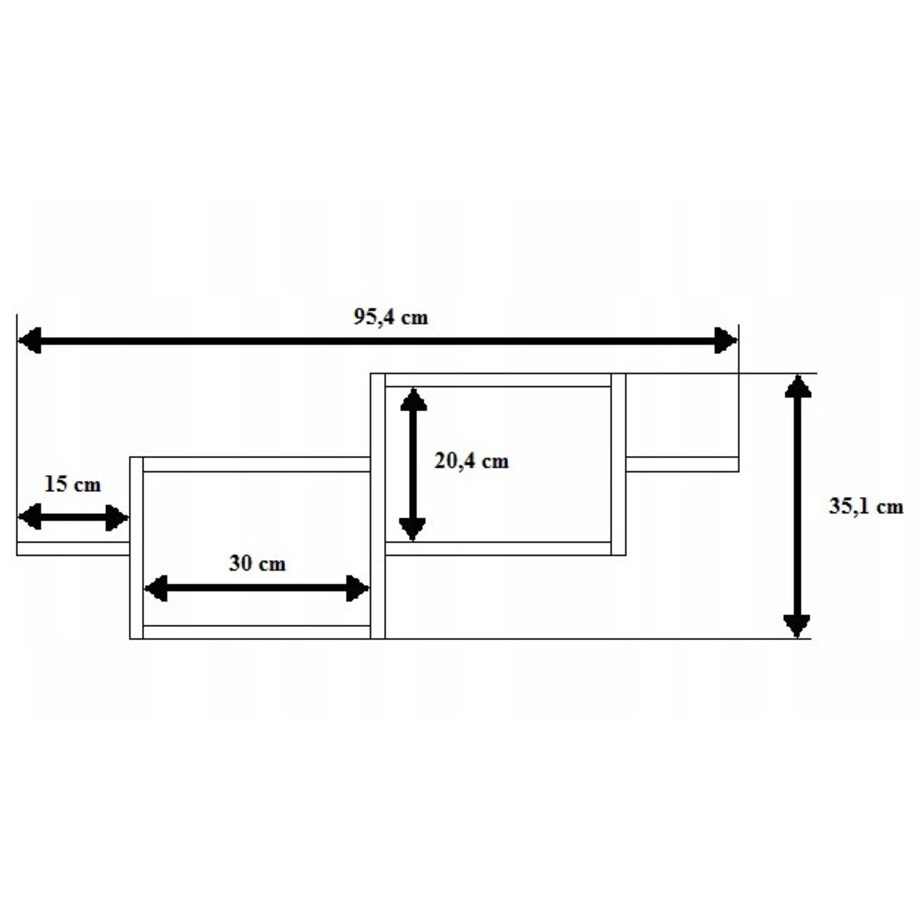 Skandynawska półka wisząca w kolorze olcha - Duna