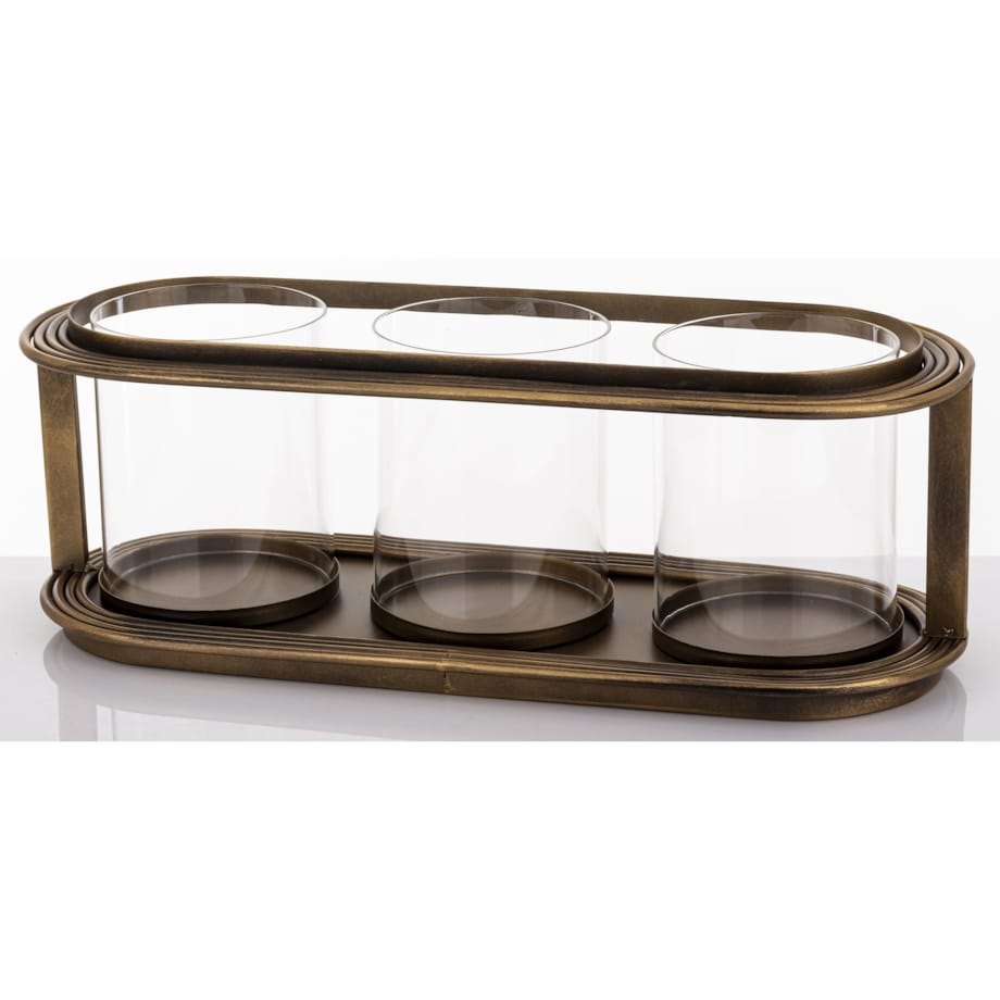 Świecznik z 3 lampkami SIBONA 17X49X19 cm