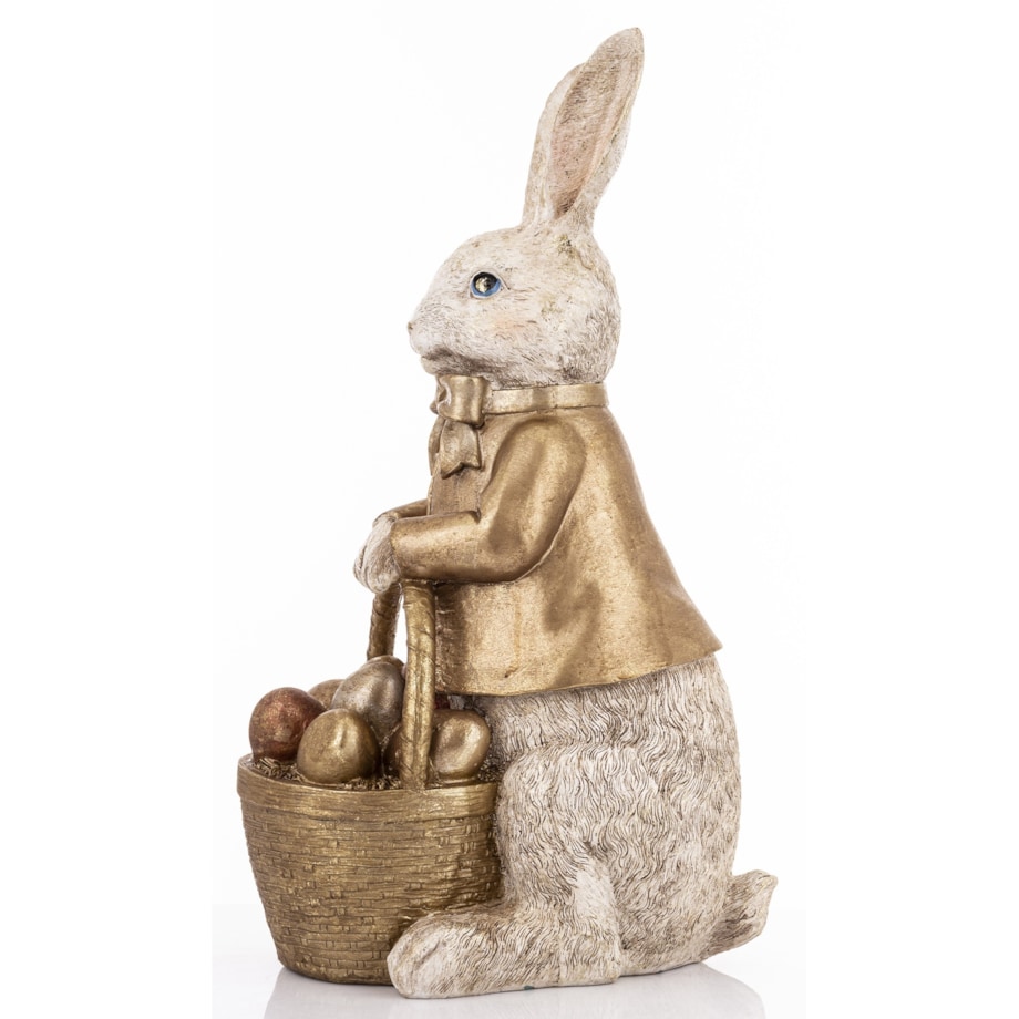 Dekoracja - królik z koszykiem pisanek 50x17x28 cm TRUSIS