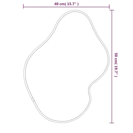 vidaXL Lustro ścienne, czarne, 50x40 cm
