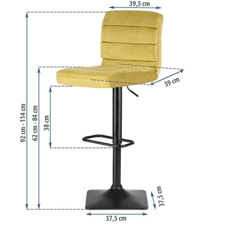 Hoker krzesło barowe stołek obrotowy Sofotel Drava 260403