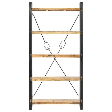 vidaXL 5-poziomowy regał na książki, 90x30x180 cm, lite drewno mango