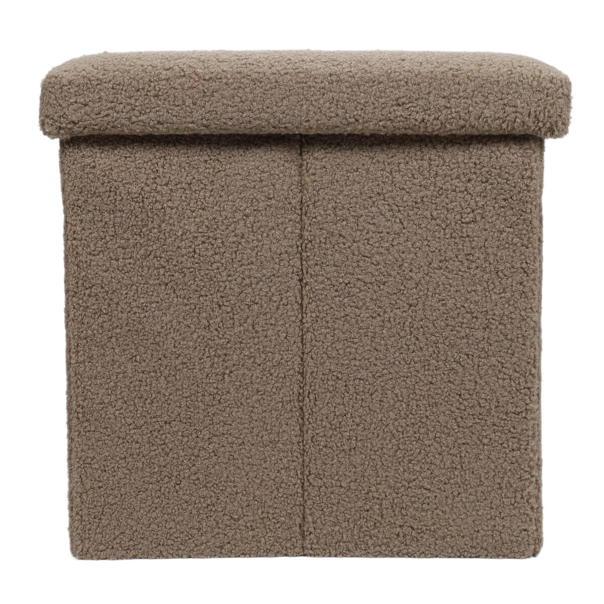 Pufa ze schowkiem boucle BINI, 38 x 38 x 38 cm