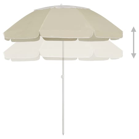 vidaXL Parasol plażowy, piaskowy żółty, 300 cm