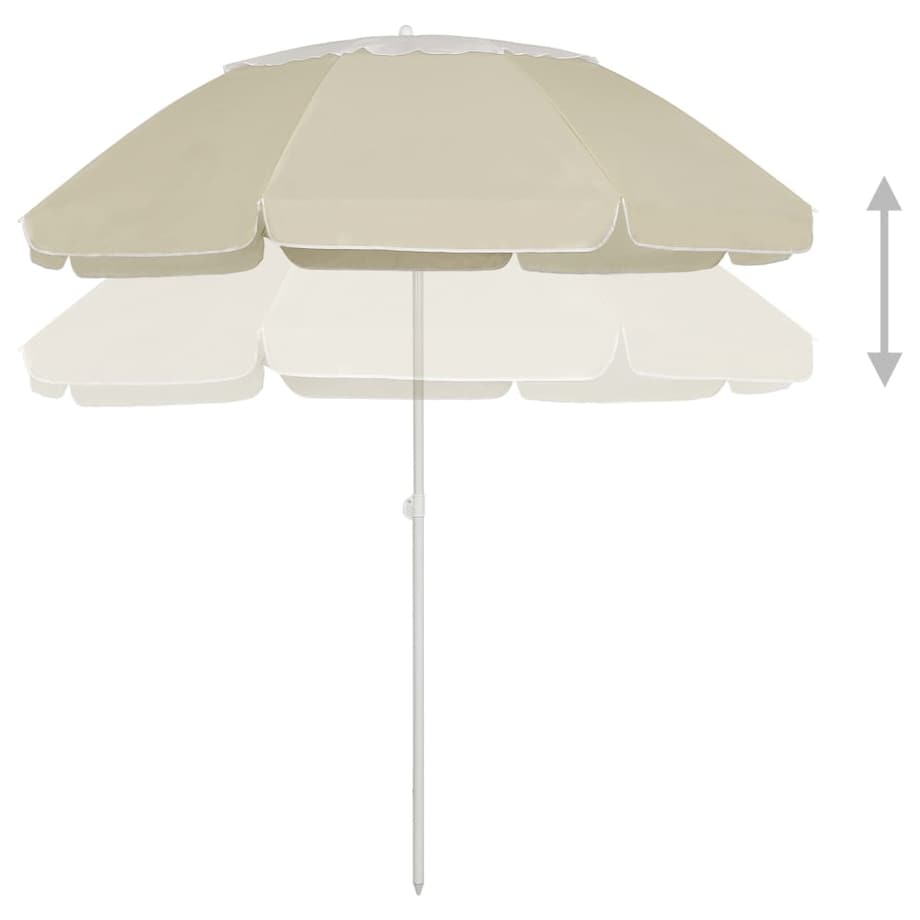 vidaXL Parasol plażowy, piaskowy żółty, 300 cm