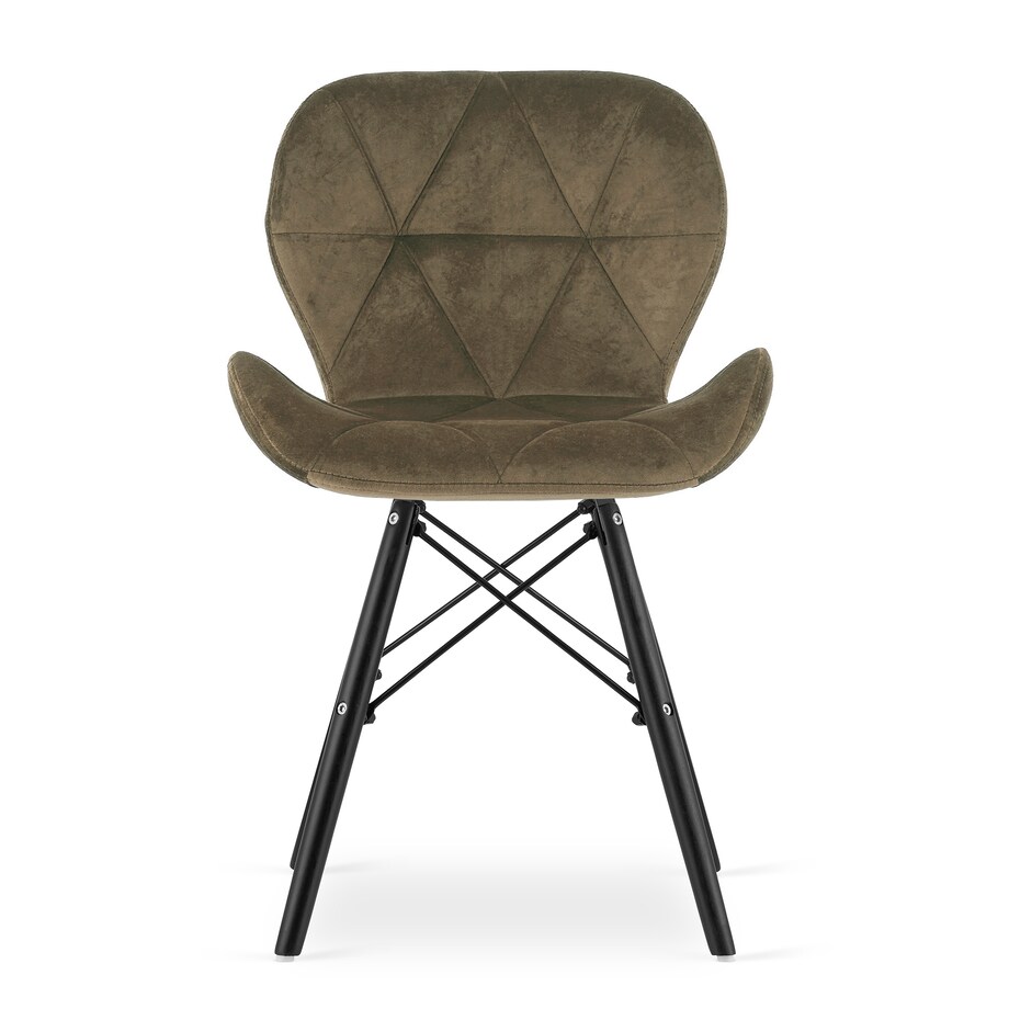 Krzesło Lago Ekoskóra ergonomiczne nowoczesny design - Brąz / Nogi Czarne