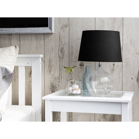 Lampa stołowa szklana czarna OSUM
