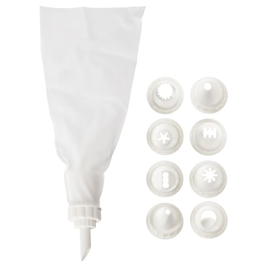 Rękaw Cukierniczy i Tylki 10 Elementów Worek Cukier Dekoracyjny do Ciast