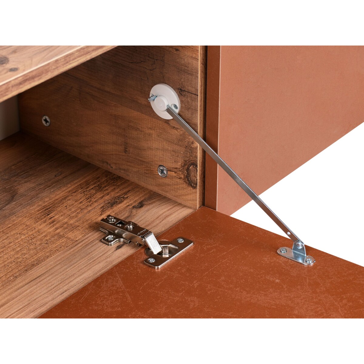 Wisząca szafka RTV GLADSTONE Czerwony