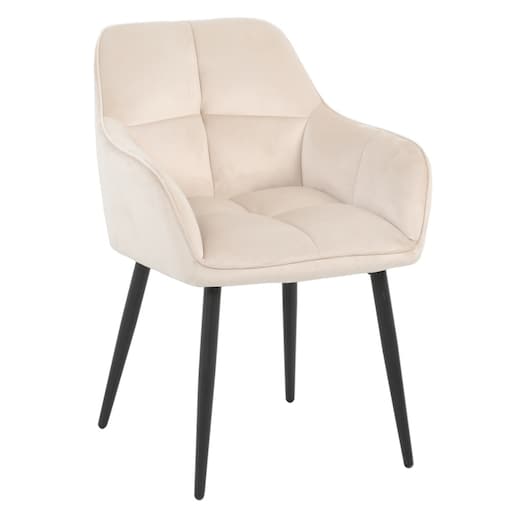 Krzesło kaszmirowe ELIOR welurowe tapicerowane do salonu jadalni