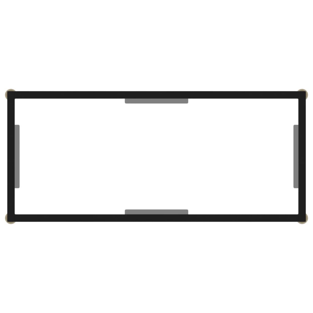 vidaXL Stolik konsolowy, przezroczysty, 80x35x75 cm, szkło hartowane