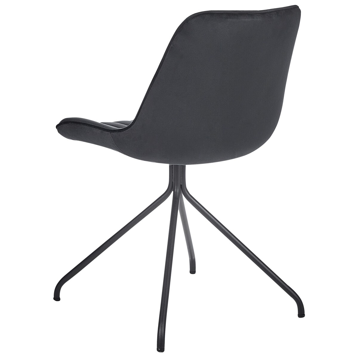 Zestaw 2 krzeseł do jadalni welurowy czarny NAVASOTA