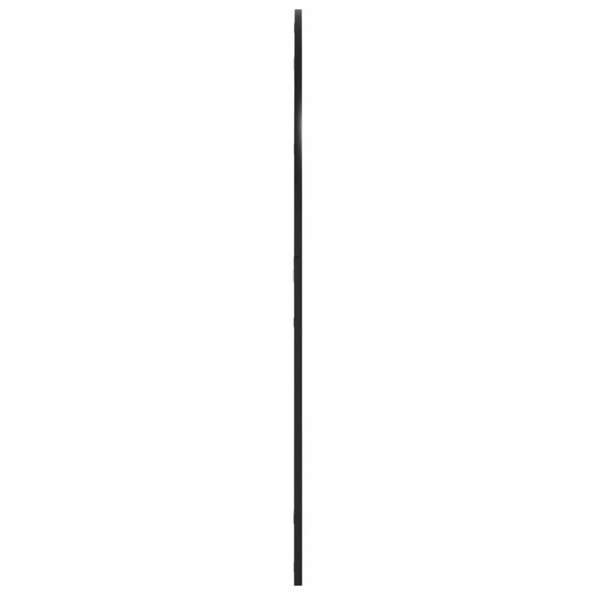 vidaXL Lustro ścienne, czarne, 100x110 cm, zakończone łukiem, żelazo