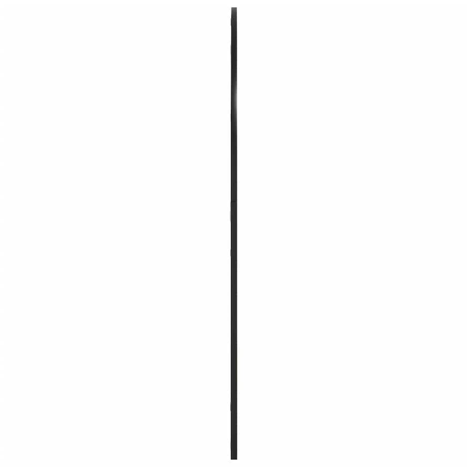 vidaXL Lustro ścienne, czarne, 100x110 cm, zakończone łukiem, żelazo