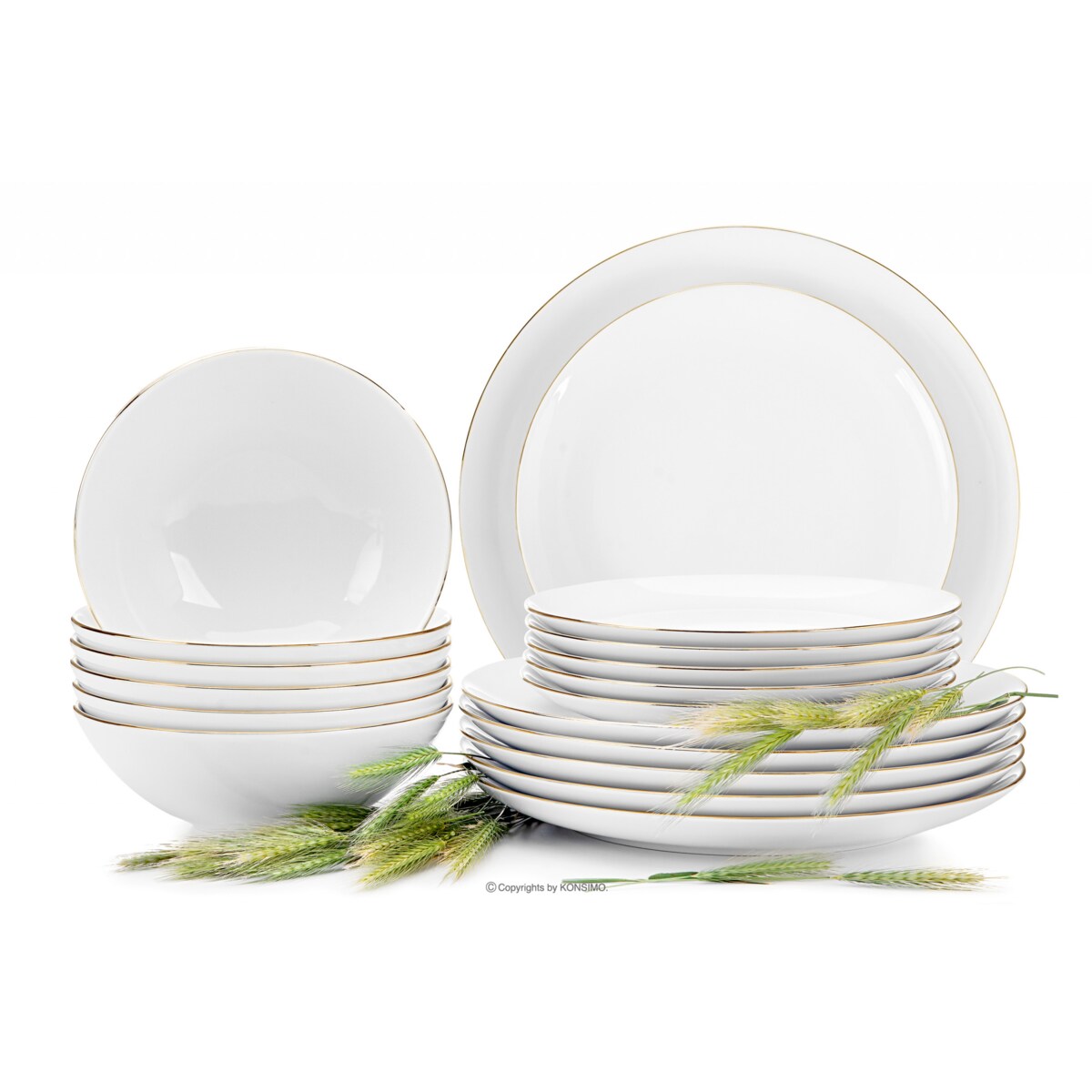 Zestaw obiadowy 6os. (18el.) BOSS ZŁOTA LINIA