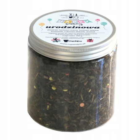 Najlepszy URODZINOWY GIFTBOX z herbatą smakową mix i ozdobnym kubkiem gift