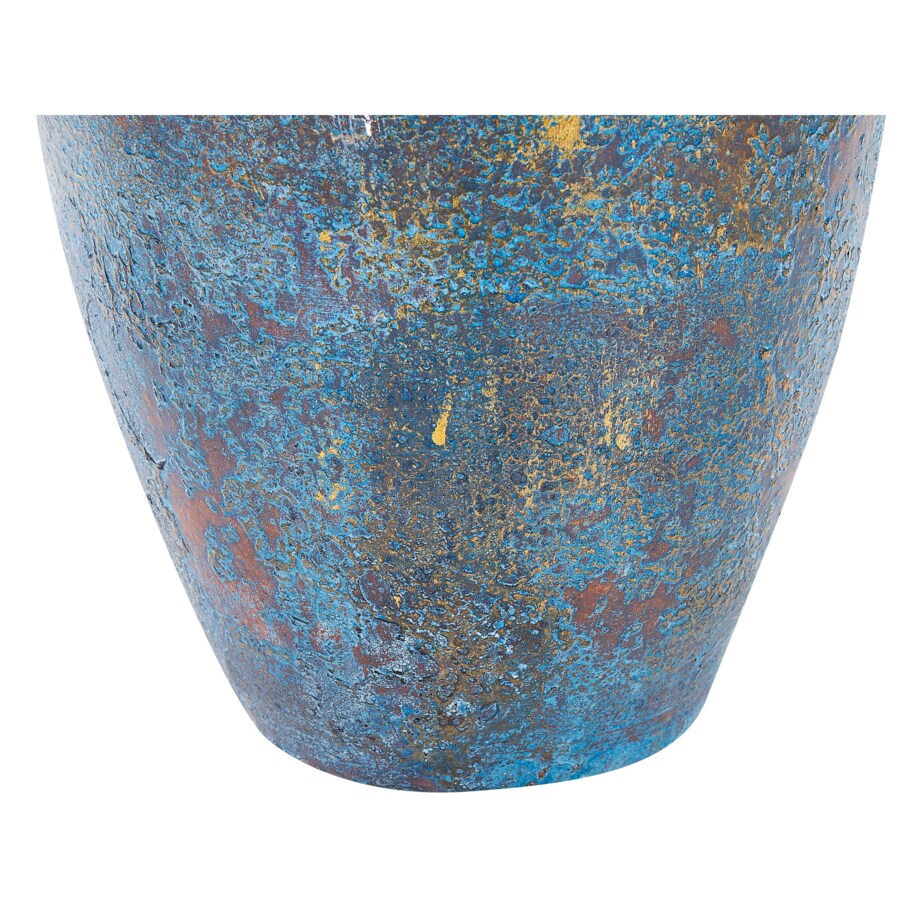 Wazon dekoracyjny z terakoty 60 cm niebieski PIREUS