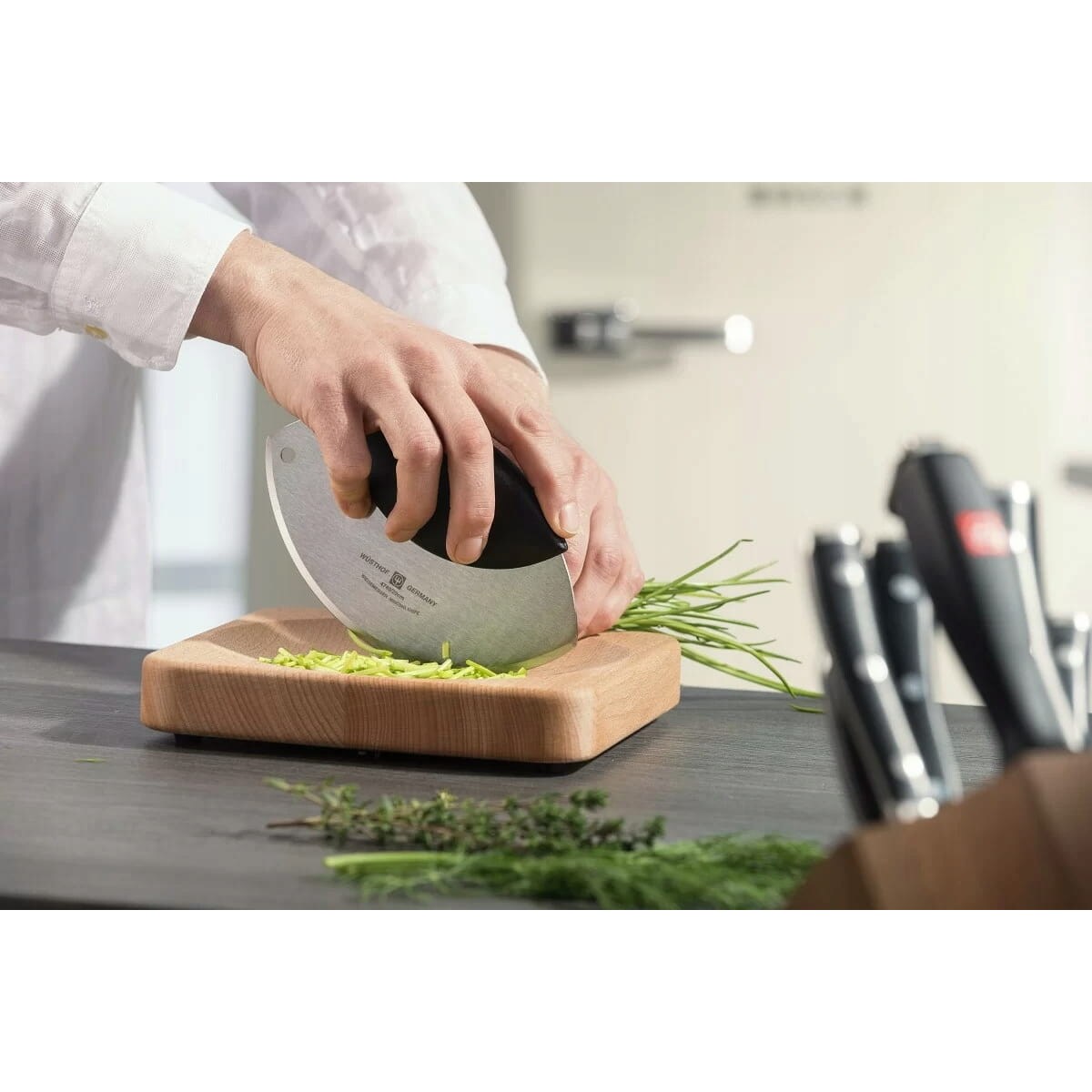 Nóż kolebkowy do ziół 18 cm WÜSTHOF